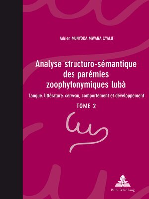 cover image of Analyse structuro-sémantique des parémies zoophytonymiques lubà